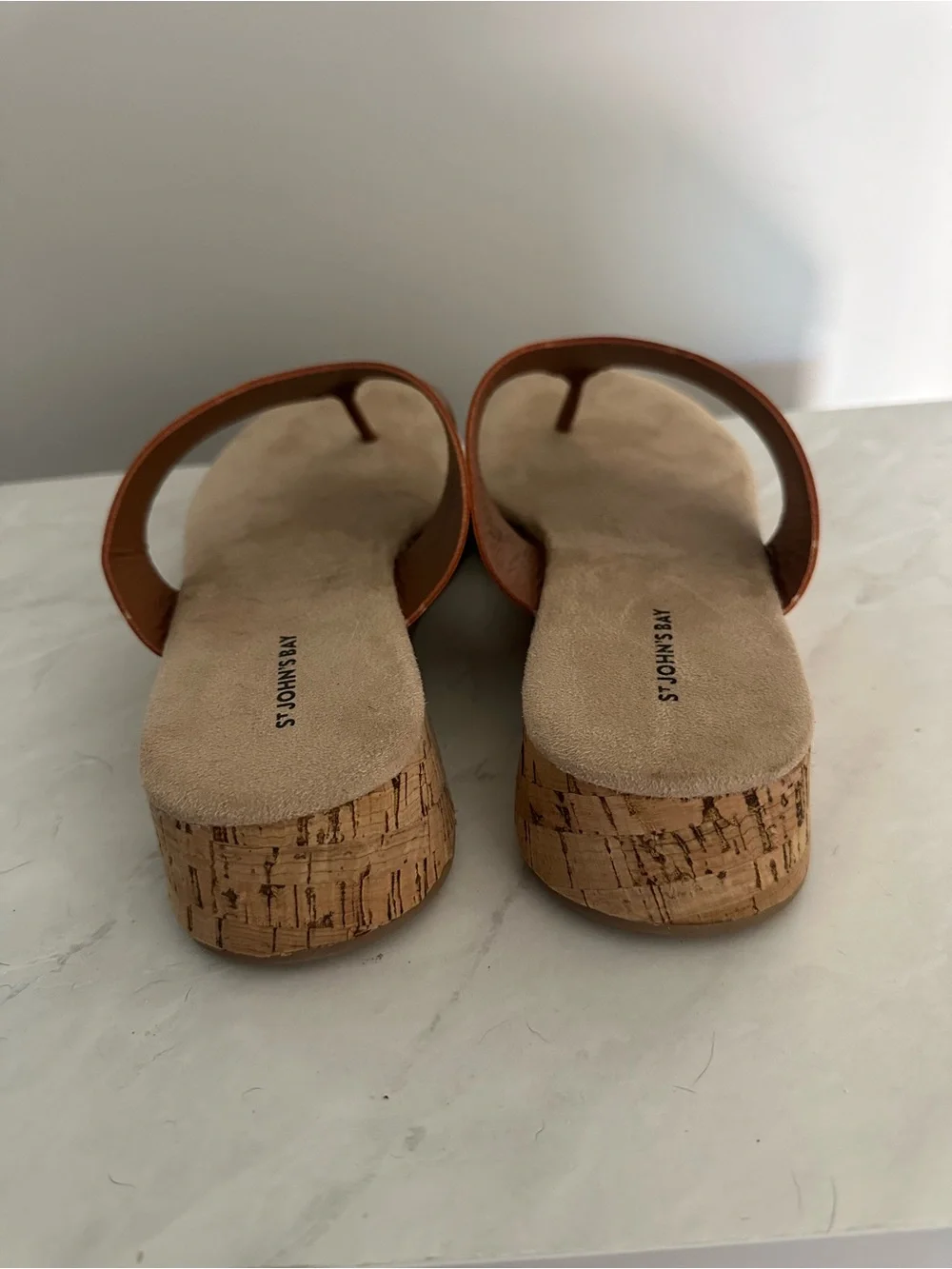 St. John’s Bay Cork Wedge Flip-Flop Sandals – Women’s Size 10 (NWOT)